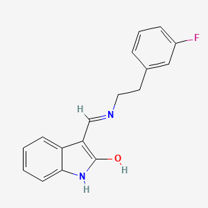 molecular formula C17H15FN2O B5100096 3-({[2-(3-fluorophenyl)ethyl]amino}methylene)-1,3-dihydro-2H-indol-2-one 
