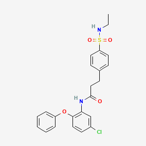 molecular formula C23H23ClN2O4S B5100149 N-(5-chloro-2-phenoxyphenyl)-3-[4-(ethylsulfamoyl)phenyl]propanamide 