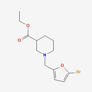 molecular formula C13H18BrNO3 B5100234 Ethyl 1-[(5-bromofuran-2-yl)methyl]piperidine-3-carboxylate 