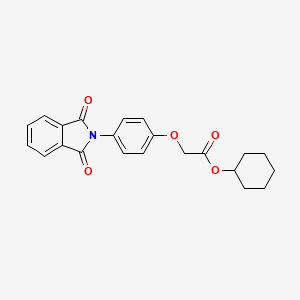 molecular formula C22H21NO5 B5100235 Cyclohexyl 2-[4-(1,3-dioxoisoindol-2-yl)phenoxy]acetate 