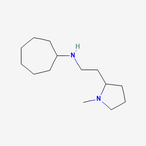 molecular formula C14H28N2 B5100351 N-[2-(1-methylpyrrolidin-2-yl)ethyl]cycloheptanamine 