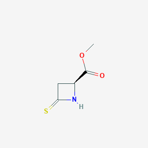 molecular formula C5H7NO2S B051004 Methyl (2S)-4-sulfanylideneazetidine-2-carboxylate CAS No. 125142-02-1