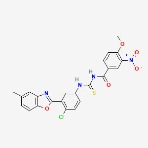 molecular formula C23H17ClN4O5S B5100417 N-[[4-chloro-3-(5-methyl-1,3-benzoxazol-2-yl)phenyl]carbamothioyl]-4-methoxy-3-nitrobenzamide 