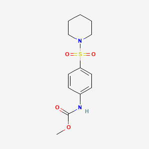 molecular formula C13H18N2O4S B5100493 METHYL N-[4-(PIPERIDINE-1-SULFONYL)PHENYL]CARBAMATE 