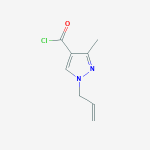 molecular formula C8H9ClN2O B051005 1-Allyl-3-methyl-1H-pyrazole-4-carbonyl chloride CAS No. 113100-63-3