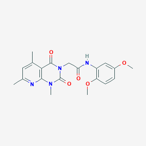 molecular formula C20H22N4O5 B5100595 N-(2,5-DIMETHOXYPHENYL)-2-{1,5,7-TRIMETHYL-2,4-DIOXO-1H,2H,3H,4H-PYRIDO[2,3-D]PYRIMIDIN-3-YL}ACETAMIDE 