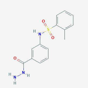 molecular formula C14H15N3O3S B5100630 N-[3-(hydrazinecarbonyl)phenyl]-2-methylbenzenesulfonamide 