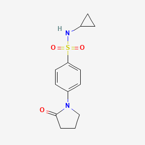 molecular formula C13H16N2O3S B5100639 N-cyclopropyl-4-(2-oxopyrrolidin-1-yl)benzenesulfonamide 