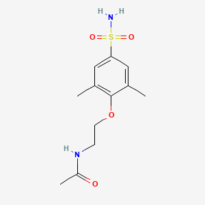 molecular formula C12H18N2O4S B5100840 N-[2-(2,6-dimethyl-4-sulfamoylphenoxy)ethyl]acetamide 
