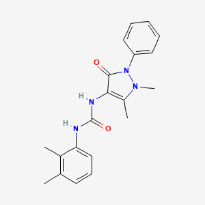 molecular formula C20H22N4O2 B5100865 3-(1,5-DIMETHYL-3-OXO-2-PHENYL-2,3-DIHYDRO-1H-PYRAZOL-4-YL)-1-(2,3-DIMETHYLPHENYL)UREA 