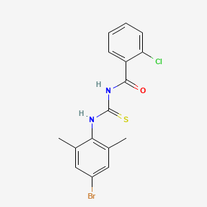 molecular formula C16H14BrClN2OS B5100926 N-[(4-bromo-2,6-dimethylphenyl)carbamothioyl]-2-chlorobenzamide 