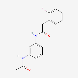 molecular formula C16H15FN2O2 B5101074 N-(3-acetamidophenyl)-2-(2-fluorophenyl)acetamide 