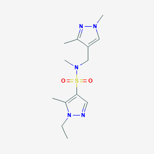molecular formula C13H21N5O2S B5101112 N~4~-[(1,3-DIMETHYL-1H-PYRAZOL-4-YL)METHYL]-1-ETHYL-N~4~,5-DIMETHYL-1H-PYRAZOLE-4-SULFONAMIDE 