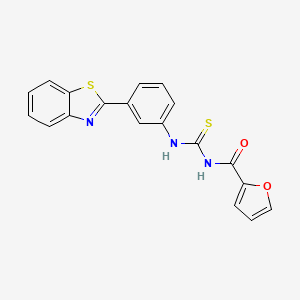 molecular formula C19H13N3O2S2 B5101136 1-[3-(1,3-BENZOTHIAZOL-2-YL)PHENYL]-3-(FURAN-2-CARBONYL)THIOUREA 