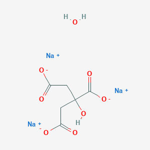 molecular formula C6H15Na3O12<br>C6H5Na3O7.5H2O<br>C6H7Na3O8 B051013 柠檬酸三钠盐水合物，无 dnase、rnase 和蛋白酶，用于分子生物学 CAS No. 114456-61-0