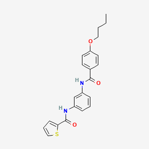 molecular formula C22H22N2O3S B5101354 N-(3-{[(4-butoxyphenyl)carbonyl]amino}phenyl)thiophene-2-carboxamide 
