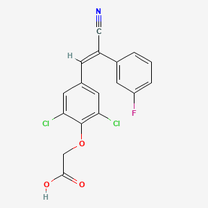 molecular formula C17H10Cl2FNO3 B5101362 {2,6-dichloro-4-[(E)-2-cyano-2-(3-fluorophenyl)ethenyl]phenoxy}acetic acid 