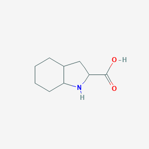 molecular formula C₉H₁₆ClNO₂ B051015 (2R)-Octahydro-1H-indole-2-carboxylic acid CAS No. 108507-42-2