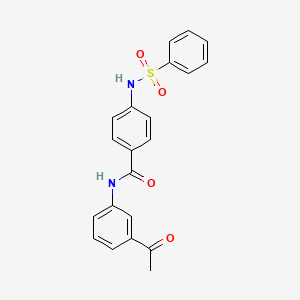 molecular formula C21H18N2O4S B5101564 N-(3-acetylphenyl)-4-(benzenesulfonamido)benzamide 