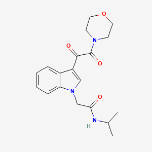 molecular formula C19H23N3O4 B5101737 N-ISOPROPYL-2-{3-[2-(MORPHOLIN-4-YL)-2-OXOACETYL]INDOL-1-YL}ACETAMIDE 