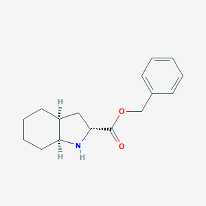molecular formula C16H21NO2 B051018 (2R,3aS,7aS)-Octahydro-1H-indole-2-carboxylic acid benzyl ester CAS No. 752955-02-5