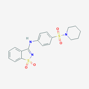 N-[4-(piperidin-1-ylsulfonyl)phenyl]-1,2-benzothiazol-3-amine 1,1-dioxide