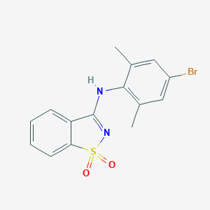 N-(4-bromo-2,6-dimethylphenyl)-1,2-benzothiazol-3-amine 1,1-dioxide