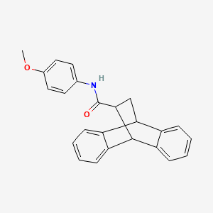 molecular formula C24H21NO2 B5101974 N-(4-methoxyphenyl)tetracyclo[6.6.2.02,7.09,14]hexadeca-2,4,6,9,11,13-hexaene-15-carboxamide 