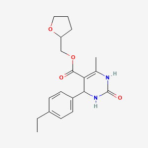 molecular formula C19H24N2O4 B5102011 Tetrahydrofuran-2-ylmethyl 4-(4-ethylphenyl)-6-methyl-2-oxo-1,2,3,4-tetrahydropyrimidine-5-carboxylate 