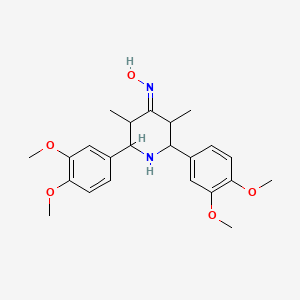 molecular formula C23H30N2O5 B5102081 N-[2,6-bis(3,4-dimethoxyphenyl)-3,5-dimethylpiperidin-4-ylidene]hydroxylamine 