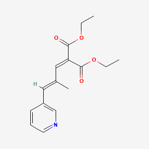 molecular formula C16H19NO4 B5102197 diethyl 2-[(E)-2-methyl-3-pyridin-3-ylprop-2-enylidene]propanedioate 