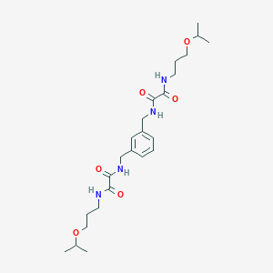 molecular formula C24H38N4O6 B5102201 N'-[[3-[[[2-oxo-2-(3-propan-2-yloxypropylamino)acetyl]amino]methyl]phenyl]methyl]-N-(3-propan-2-yloxypropyl)oxamide 