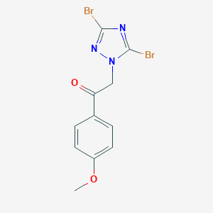 2-(3,5-dibromo-1H-1,2,4-triazol-1-yl)-1-(4-methoxyphenyl)ethanone