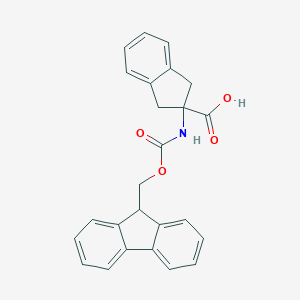 molecular formula C25H21NO4 B051023 2-((((9H-芴-9-基)甲氧基)羰基)氨基)-2,3-二氢-1H-茚-2-羧酸 CAS No. 135944-07-9