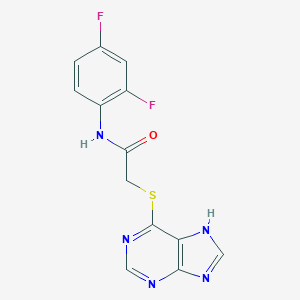 N-(2,4-difluorophenyl)-2-(9H-purin-6-ylsulfanyl)acetamide