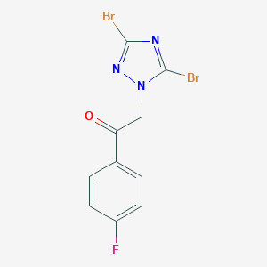 2-(3,5-dibromo-1H-1,2,4-triazol-1-yl)-1-(4-fluorophenyl)ethanone