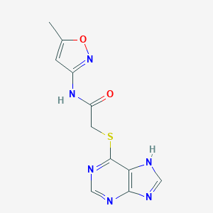 N-(5-methyl-3-isoxazolyl)-2-(9H-purin-6-ylsulfanyl)acetamide