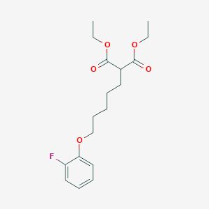 molecular formula C18H25FO5 B5102467 Diethyl 2-[5-(2-fluorophenoxy)pentyl]propanedioate 