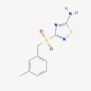 3-[(3-Methylbenzyl)sulfonyl]-1,2,4-thiadiazol-5-amine