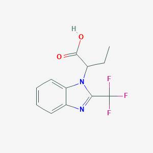 molecular formula C12H11F3N2O2 B510268 2-(2-Trifluoromethyl-benzoimidazol-1-yl)-butyric acid CAS No. 692764-48-0