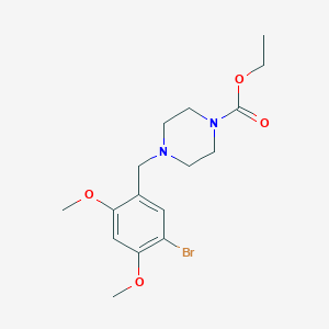 molecular formula C16H23BrN2O4 B5102716 ethyl 4-[(5-bromo-2,4-dimethoxyphenyl)methyl]piperazine-1-carboxylate 