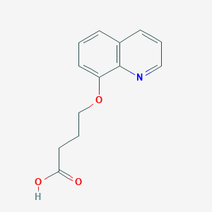 molecular formula C13H13NO3 B510278 4-(喹啉-8-氧基)-丁酸 CAS No. 105338-15-6