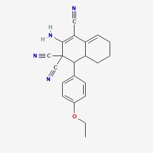 2-amino-4-(4-ethoxyphenyl)-4a,5,6,7-tetrahydro-1,3,3(4H)-naphthalenetricarbonitrile