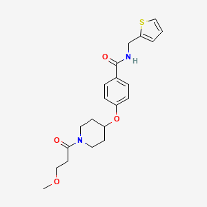 4-{[1-(3-methoxypropanoyl)-4-piperidinyl]oxy}-N-(2-thienylmethyl)benzamide