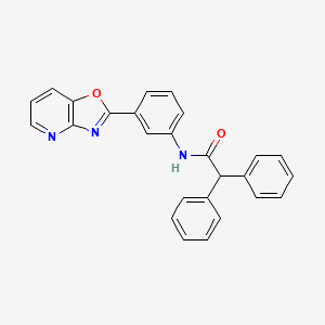 molecular formula C26H19N3O2 B5102887 N-[3-([1,3]oxazolo[4,5-b]pyridin-2-yl)phenyl]-2,2-diphenylacetamide 
