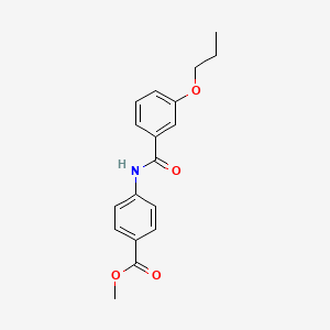 molecular formula C18H19NO4 B5102911 Methyl 4-{[(3-propoxyphenyl)carbonyl]amino}benzoate 