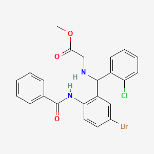 molecular formula C23H20BrClN2O3 B5103056 METHYL 2-{[(2-BENZAMIDO-5-BROMOPHENYL)(2-CHLOROPHENYL)METHYL]AMINO}ACETATE 