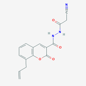 molecular formula C16H13N3O4 B5103120 N'-(2-cyanoacetyl)-2-oxo-8-prop-2-enylchromene-3-carbohydrazide CAS No. 5733-65-3