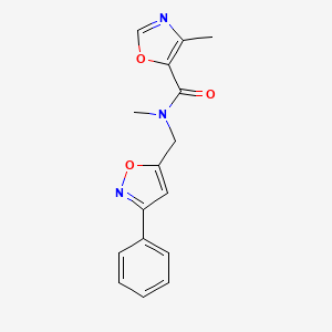 molecular formula C16H15N3O3 B5103164 N,4-dimethyl-N-[(3-phenyl-5-isoxazolyl)methyl]-1,3-oxazole-5-carboxamide 