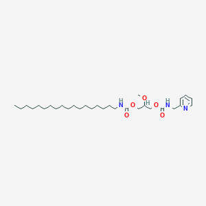 molecular formula C30H53N3O5 B051033 [2-methoxy-3-(pyridin-2-ylmethylcarbamoyloxy)propyl] N-octadecylcarbamate CAS No. 100489-75-6